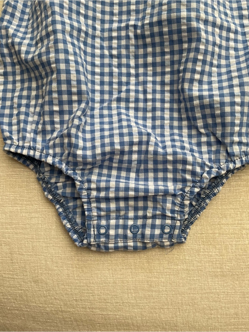 Carter's Blue Gingham Hat & Romper Set - Picture 2 of 3